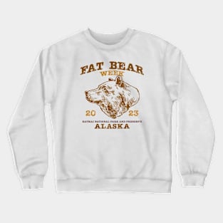 fat bear week - retro emblem Crewneck Sweatshirt